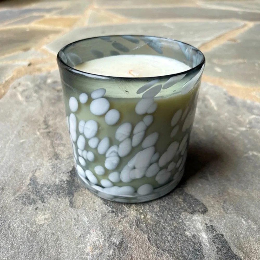 New🌟CONFETTI GLASS CYLINDER CANDLE
